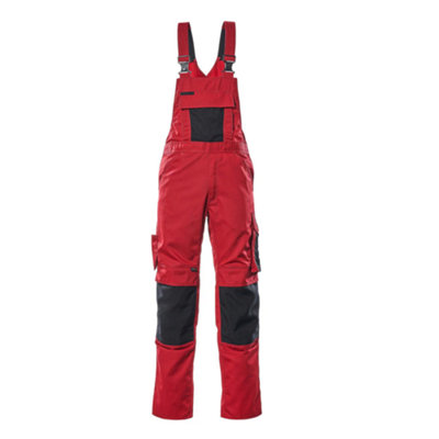 Mascot Unique Augsburg Bib & Brace - Red/Black   (30.5) (Leg Length - Long)