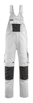 Mascot Unique Augsburg Bib & Brace - White/Dark Anthracite   (40.5) (Leg Length - Long)