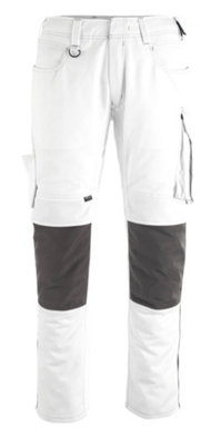 Mascot Unique Erlangen Trousers - White/Dark Anthracite   (31.5) (Leg Length - Long)