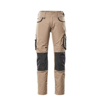 Mascot Unique Lemberg Trousers - Light Khaki/Black   (28) (Leg Length - Regular)