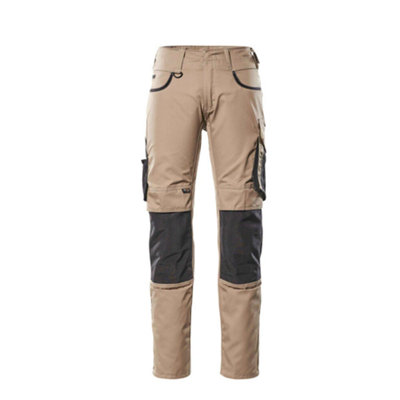 Mascot Unique Lemberg Trousers - Light Khaki/Black  (31.5) (Leg Length - Long)