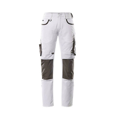 Mascot Unique Lemberg Trousers - White/Dark Anthracite   (34.5) (Leg Length - Regular)