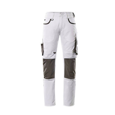 Mascot Unique Lemberg Trousers - White/Dark Anthracite   (36.5) (Leg Length - Short)