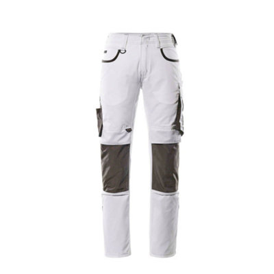 Mascot Unique Lemberg Trousers - White/Dark Anthracite   (40.5) (Leg Length - Long)