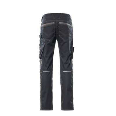 Mascot Unique Mannheim Trousers - Black/Dark Anthracite   (28) (Leg Length - Regular)