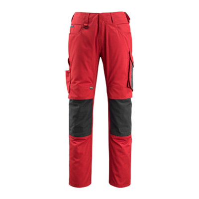 Mascot Unique Mannheim Trousers - Red/Black   (28) (Leg Length - Regular)