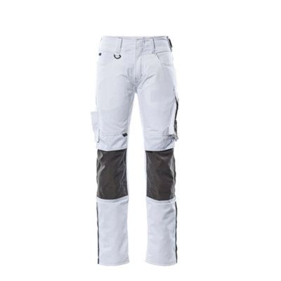 Mascot Unique Mannheim Trousers - White/Dark Anthracite   (42.5) (Leg Length - Long)