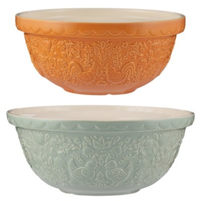 Bol à Mélanger Mason Cash Home To Roost 26 Cm (2,7 L) - Faïence Avec Motif Poule/Coq, Pour Pâte Et Pâtisserie