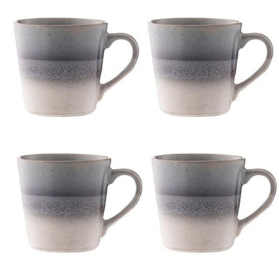 Mason Cash Set of 4 Reactive Fade Mug 400ml Grey