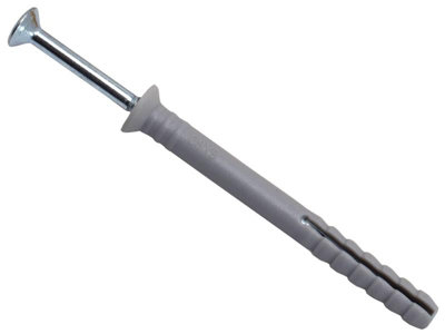 MasonMate 6x60mm Nylon Hammer-In Fixings - 100 Pack for Reliable Installation