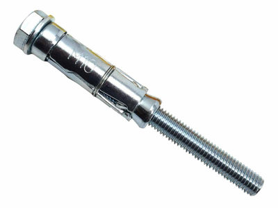 MasonMate M10 x 50mm Loose Bolt Shield Anchors - Durable Pack of 25 for Masonry & Concrete Projects