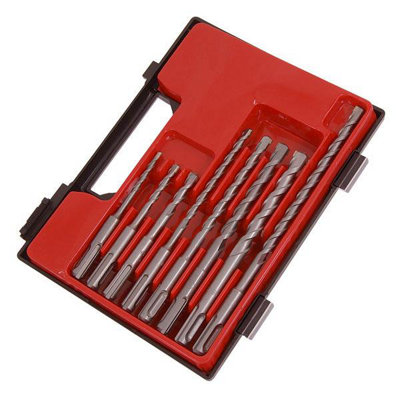 Masonry Drill Bit Set 8pc SDS Plus Sizes 5-12mm (Neilsen CT2999)