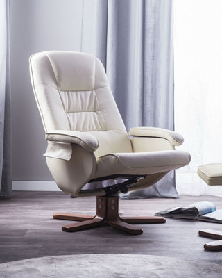 Massage Chair Faux Leather Cream RELAXPRO