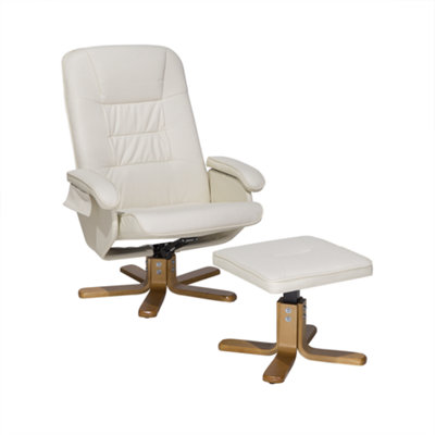Massage Chair Faux Leather Cream RELAXPRO