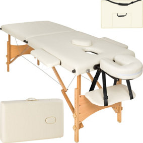 Massage table 2-zone Freddi 5 cm padding + bag - beige
