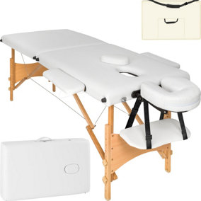 Massage table 2-zone Freddi 5 cm padding + bag - white