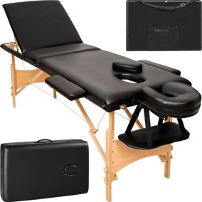Massage table 3-zone Daniel, padding + bag - black