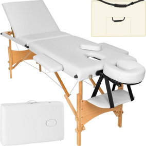 Massage table 3-zone Daniel, padding + bag - white