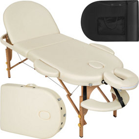 Massage table Sawsan, 10cm thick padding - beige