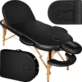 Massage table Sawsan, 10cm thick padding - black