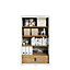 Massi Kid-Friendly Bookcase in Natural Hickory & Alpine White - 1410mm x 850mm x 410mm with Drawer & Shelves
