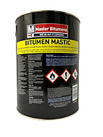 Master Bitumens Trowel Applied Bitumen Mastic, Fills Cracks, Splits and Gaps 5L