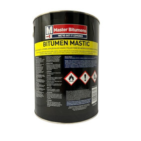 Master Bitumens Trowel Applied Bitumen Mastic, Fills Cracks, Splits and Gaps 5L