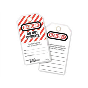 Master Lock 497A Lockout Tags (12) - DANGER DO NOT OPERATE MLK497A
