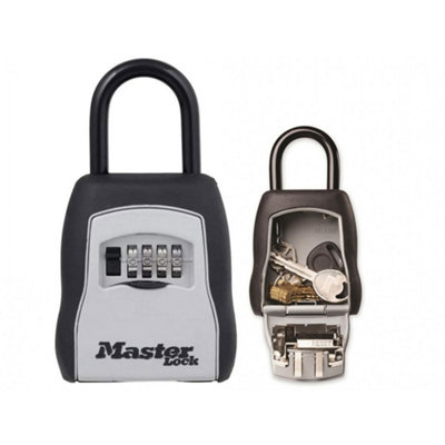Master Lock 5400e Portable Shackled Combination Key Lock Box (up To 3 ...