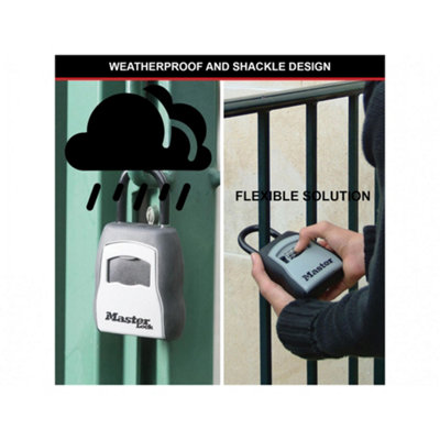 Master Lock 5400e Portable Shackled Combination Key Lock Box (up To 3 ...