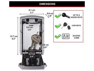 Master Lock 5441EURD Select Access SMART Bluetooth Key Box - Large MLK5441E