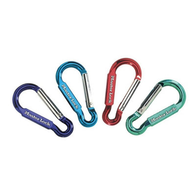 Master Lock 76mm Mixed Colour Carabiner Hook for Versatile Use