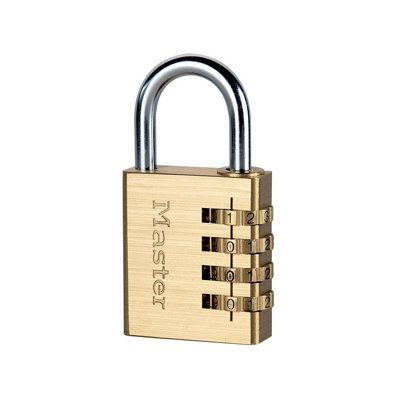 Master Lock Br Finish Combination Padlock Multi Colour (40mm)