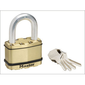 Master Lock - Excell™ Brass Finish 64mm Padlock 5-Pin - 38mm Shackle