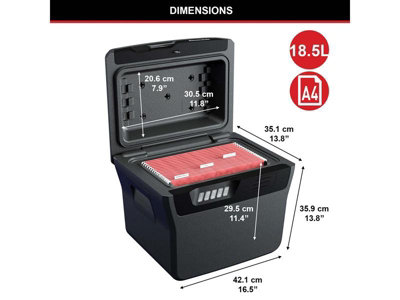 Master Lock FHW40300EURHRO Large Fire & Waterproof Security Chest ...