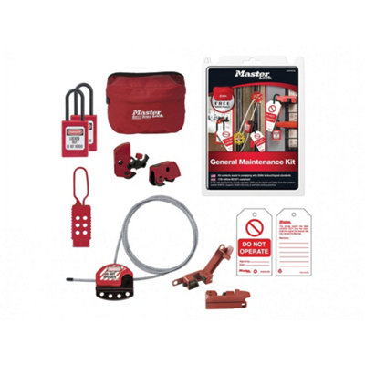 Master Lock General Maintenance Lockout Kit, 11 Piece Multi Colour (One ...