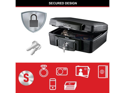 Master Lock H0100 Small Key Locking Fire & Water Chest MLKH0100