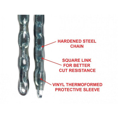 Master Lock Hardened Steel Chains Multi Colour (1.5m x 10mm)