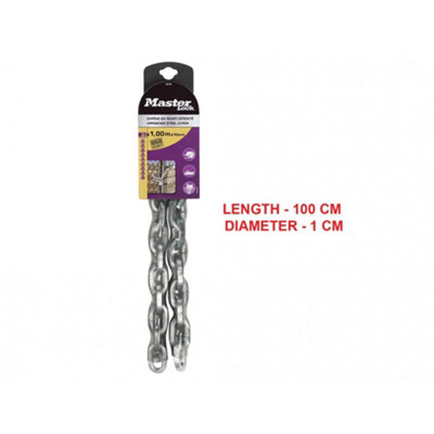 Master Lock Hardened Steel Chains Multi Colour (2m x 10mm)