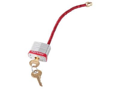 Master Lock Lockout Padlock With Flexible Braided Steel Cable Shackle Price Comparisons | Compare The Build