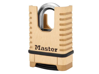Master Lock M1177EURDCC Excell Closed Shackle Brass Combination 58mm Padlock MLKM1177ECC