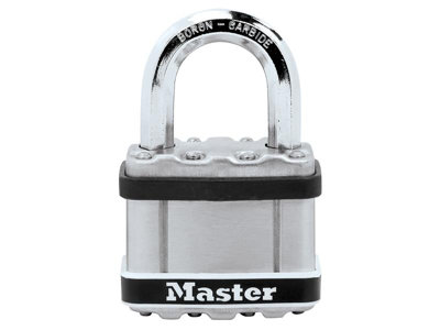 Master Lock M5EURDSTSCC Excell Laminated Stainless Steel 51mm Padlock MLKM5ESTSCC