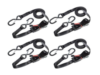 Master Lock Ratchet TieDown SHooks 4.25m 4 Piece DIY at B&Q