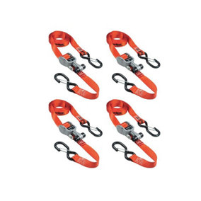 Master Lock - Ratchet Tie-Down S-Hooks 4.25m Red 4 Piece