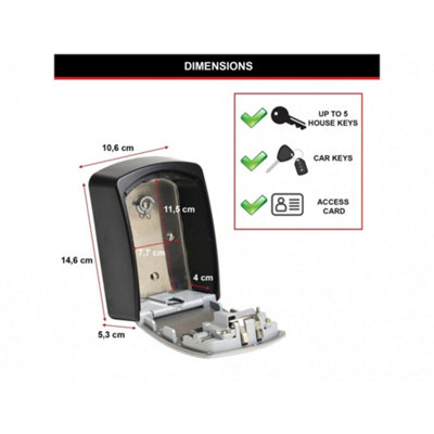 Master Lock Select Access Key Safe Grey (Large Box (Up to 5 Keys) - Grey)
