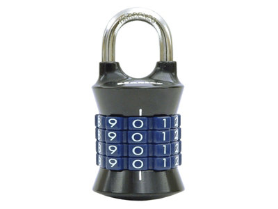 Master Lock Tower 4Digit 37mm Padlock Grey DIY at B&Q