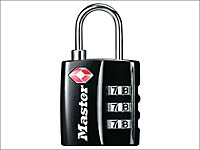 Master Lock - TSA 3-Digit Combination Black Finish 30mm Padlock