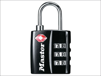 Master Lock - TSA 3-Digit Combination Black Finish 30mm Padlock