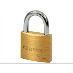 Master Lock - V Line Brass 40mm Padlock - Keyed Alike 4232