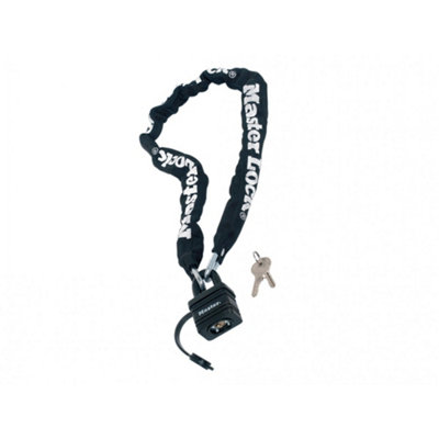 Master Lock Weather Tough 40mm Padlock & Chain 90cm X 6mm Multi Colour ...